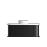 Hampshire 1200mm Satin Black Wall Hung Curve Vanity