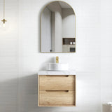 Byron 600mm Natural Oak Wall Hung Vanity