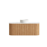Bondi 1200mm Woodland Oak Fluted Curve Vanity