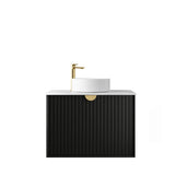 Marlo 750mm Matte Black Wall Hung Vanity