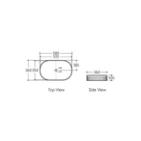 Kensington Oval 580x360x120 Basin