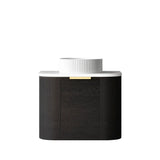 Bondi 600mm Black Oak Wall Hung Curve Vanity (12TH & NTH Only)