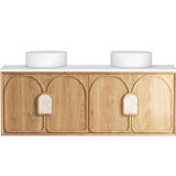 Laguna 1500mm Natural American Oak Wall Hung Vanity