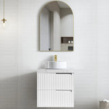 Noosa 600mm Satin White Wall Hung Vanity