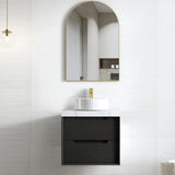 Byron 600mm Black Oak Wall Hung Vanity