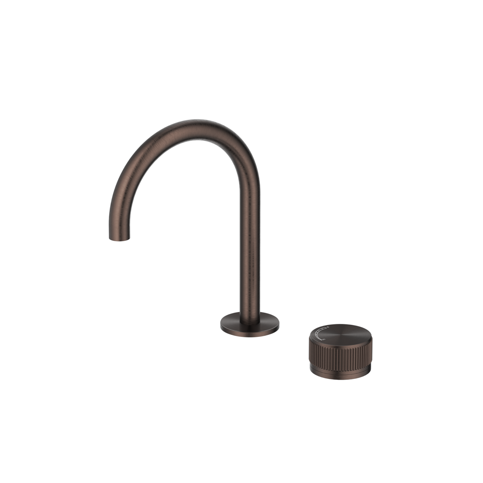 Mica Fluted Gooseneck Hob Basin Mixer Set