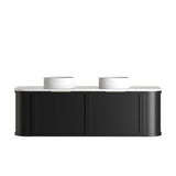 Hampshire 1500mm Satin Black Wall Hung Curve Vanity