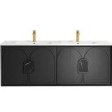 Laguna 1500mm Black American Oak Wall Hung Vanity