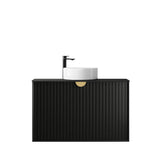 Marlo 900mm Matte Black Wall Hung Vanity