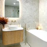 Bondi 750mm Woodland Oak Fluted Curve Vanity (12TH & NTH Only)