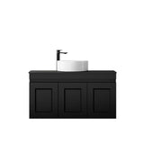 Hampton Mark II 900mm Satin Black Wall Hung Vanity