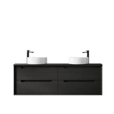 Byron 1500mm Black Oak Wall Hung Vanity