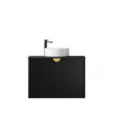 Marlo 750mm Matte Black Wall Hung Vanity