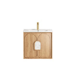 Laguna 600mm Natural American Oak Wall Hung Vanity