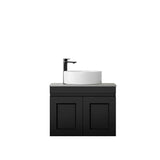Hampton Mark II 600mm Satin Black Wall Hung Vanity