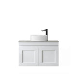Hampton Mark II 750mm Satin White Wall Hung Vanity