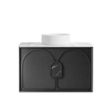 Laguna 900mm Black American Oak Wall Hung Vanity
