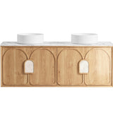 Laguna 1500mm Natural American Oak Wall Hung Vanity