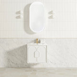 Laguna 600mm Satin White Wall Hung Vanity