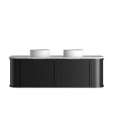 Hampshire 1500mm Satin Black Wall Hung Curve Vanity