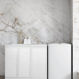 Hampshire White Base Laundry Cabinet with Stone Top and Sink 1060x600x900