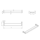 Oskar Double Towel Rail