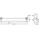 Clasico Double Towel Rail - 800mm