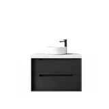 Byron 750mm Black Oak Wall Hung Vanity