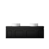 Hampton Mark II 1500mm Satin Black Wall Hung Vanity