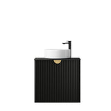 Marlo 600mm Matte Black Wall Hung Vanity