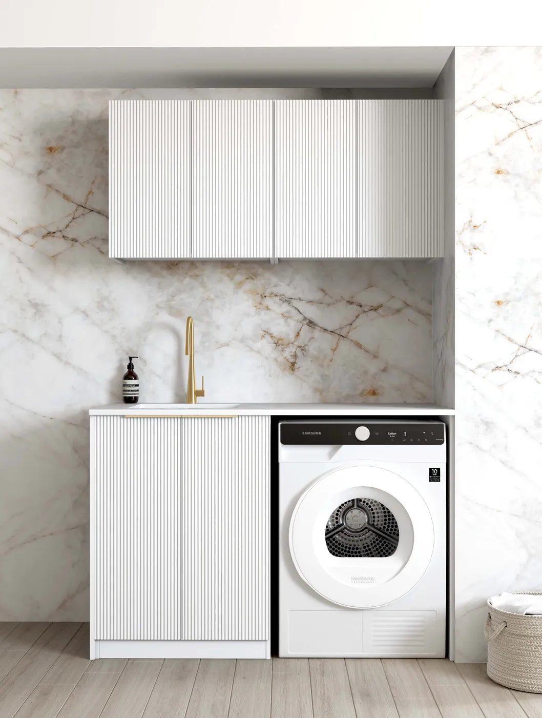 Bondi White Laundry Kit 1305x600x2100