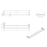 Oskar Double Towel Rail