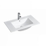 Slim Line Ceramic Top 750x460x17 with Taphole & Overflow