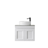 Hampton Mark II 600mm Satin White Wall Hung Vanity