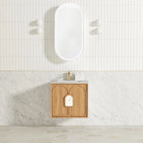 Laguna 600mm Natural American Oak Wall Hung Vanity