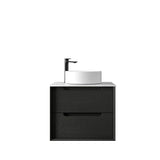 Byron 600mm Black Oak Wall Hung Vanity