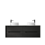 Byron 1500mm Black Oak Wall Hung Vanity