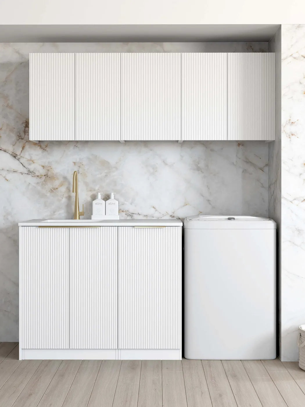 Bondi White Laundry Kit 1715x600x2100