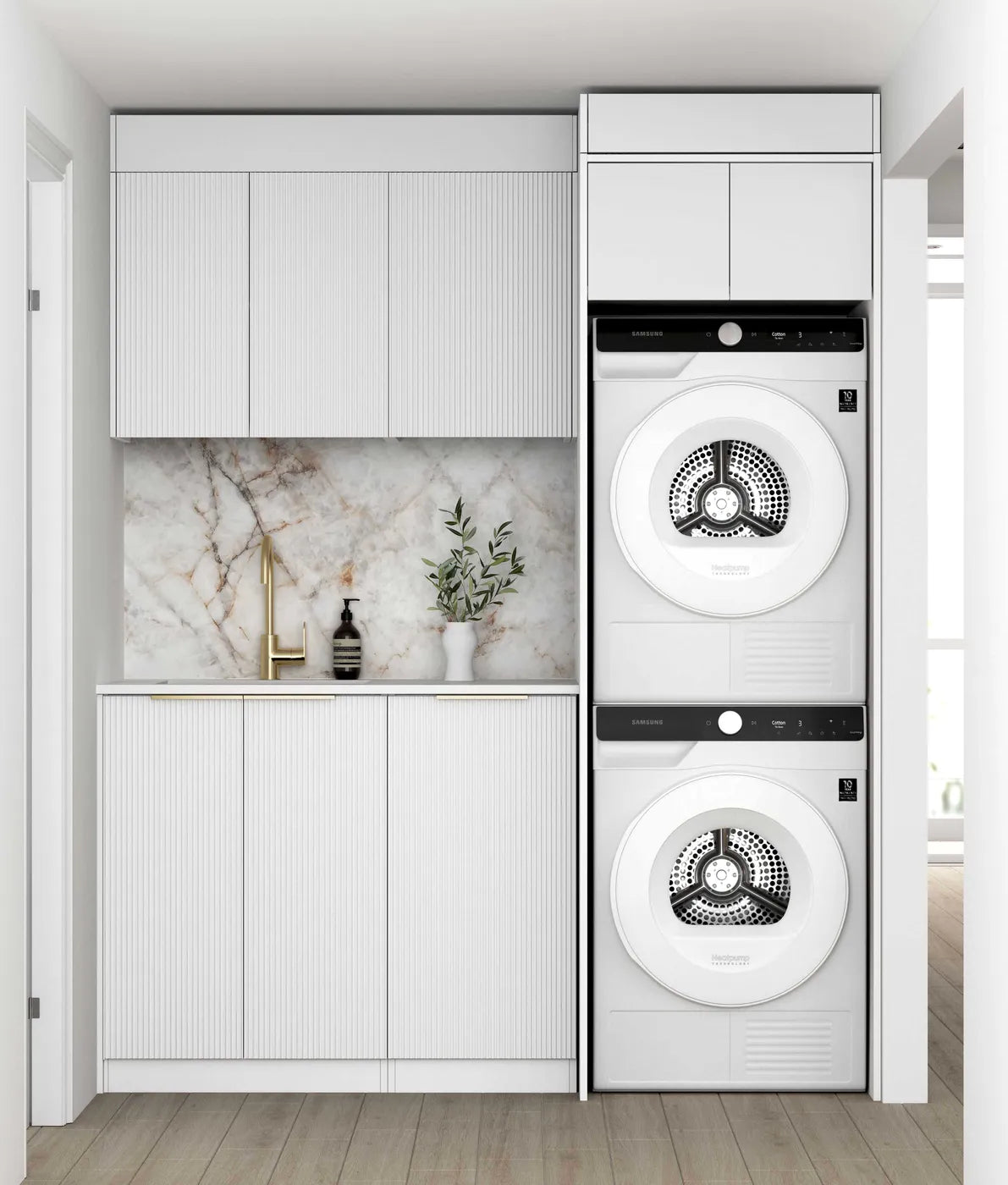 Bondi White Laundry Kit 1715x600x2100