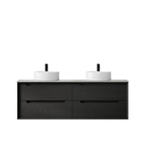 Byron 1500mm Black Oak Wall Hung Vanity
