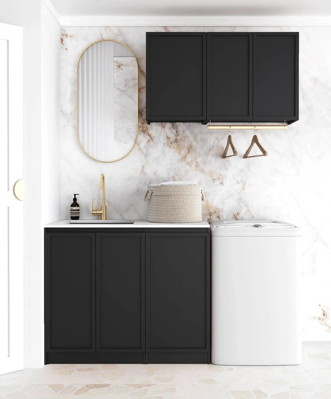 Hampshire Black Laundry Kit 1715x600x2100