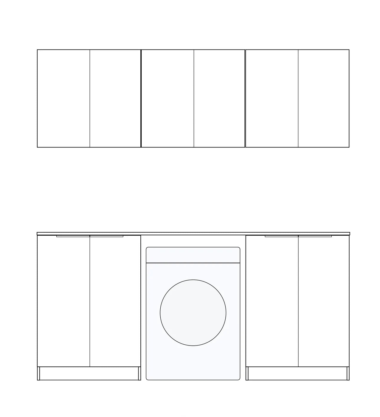 Bondi White Laundry Kit 1960x600x2100