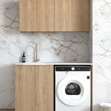 Byron/Bondi Natural Oak Laundry Kit 1305x600x2100
