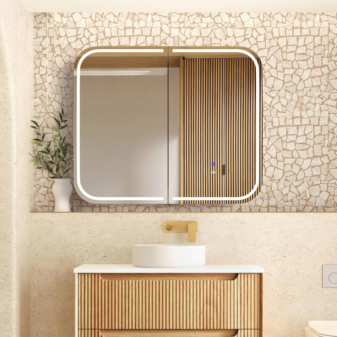 LED Newport Shaving Cabinet Premium Edition