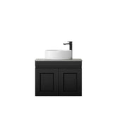 Hampton Mark II 600mm Satin Black Wall Hung Vanity