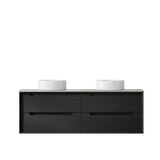 Byron 1500mm Black Oak Wall Hung Vanity