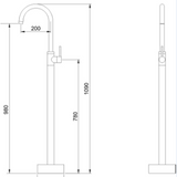 Mica Freestanding Bath Mixer