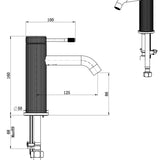 Mica Fluted Basin Mixer