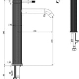 Mica Tall Fluted Basin Mixer