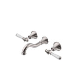 Clasico Wall Basin/Bath Set - Ceramic Handle